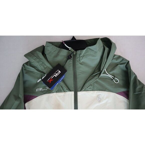 RLX x Ralph Lauren Women's Sz M Green Colorblock Hoodie Windbreaker Jacket $228 - Picture 10 of 11